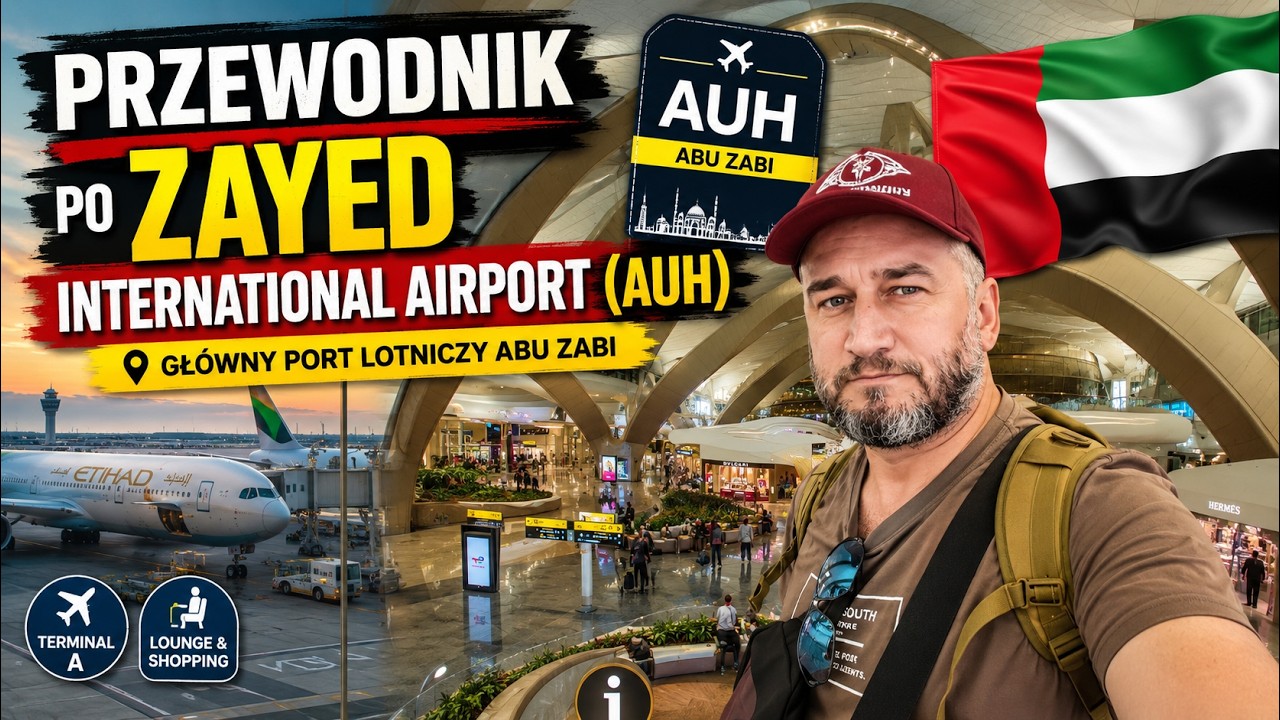 PORT LOTNICZY ABU ZABI (AUH) 2026 -  wszystko co musisz wiedzieć o nowym lotnisku w Abu Dhabi 4K