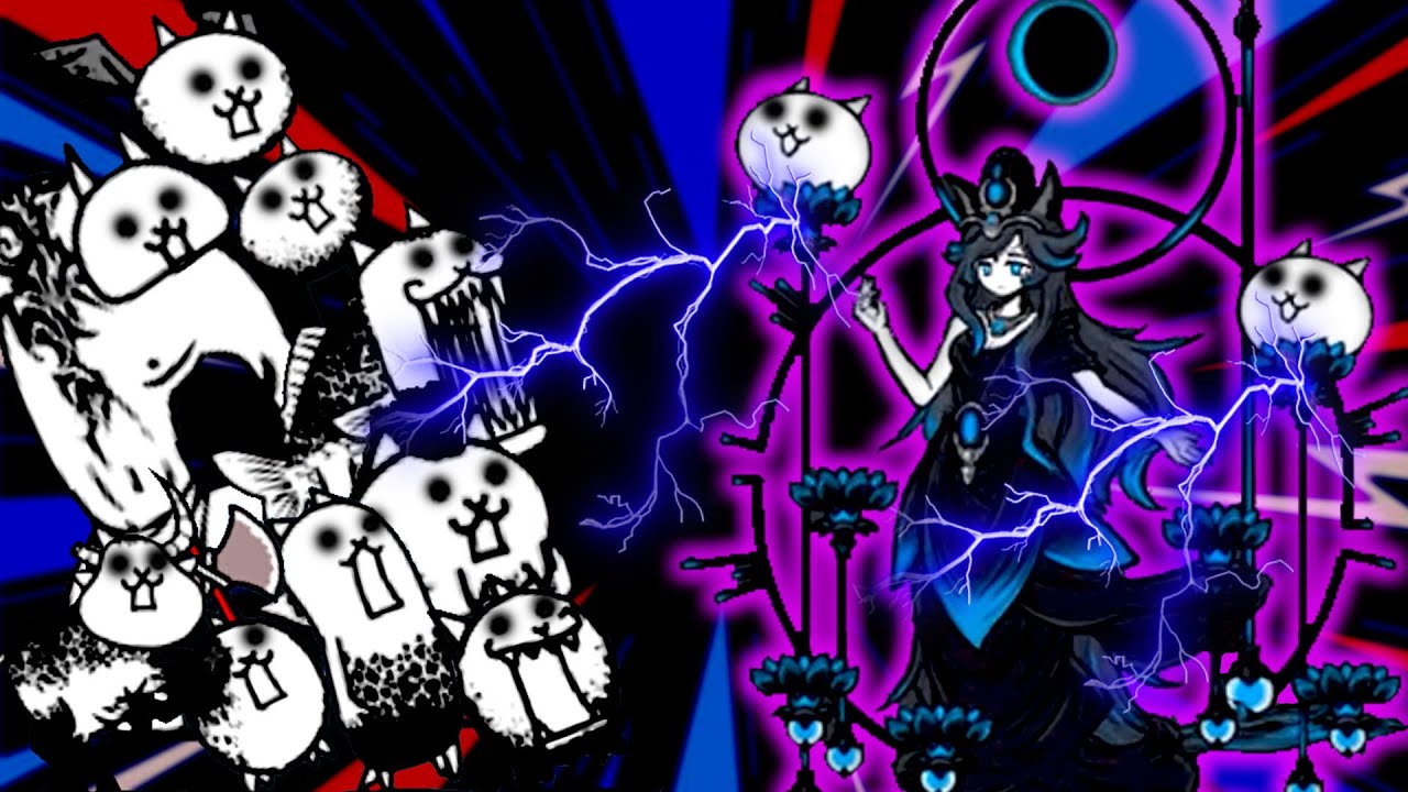 Battle Cats - Dark Lunacia VS All Crazed Cats
