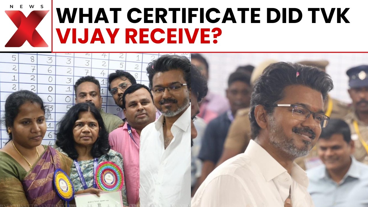 Vijay Receives Victory Certificate After Historic Perambur Win In Tamil Nadu