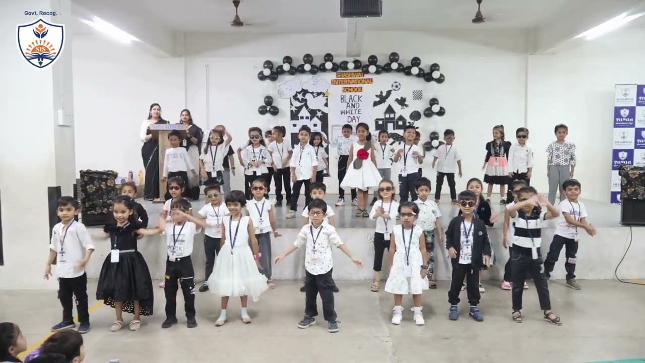 Black & White Day Celebration Std  Pre Primary  English Medium