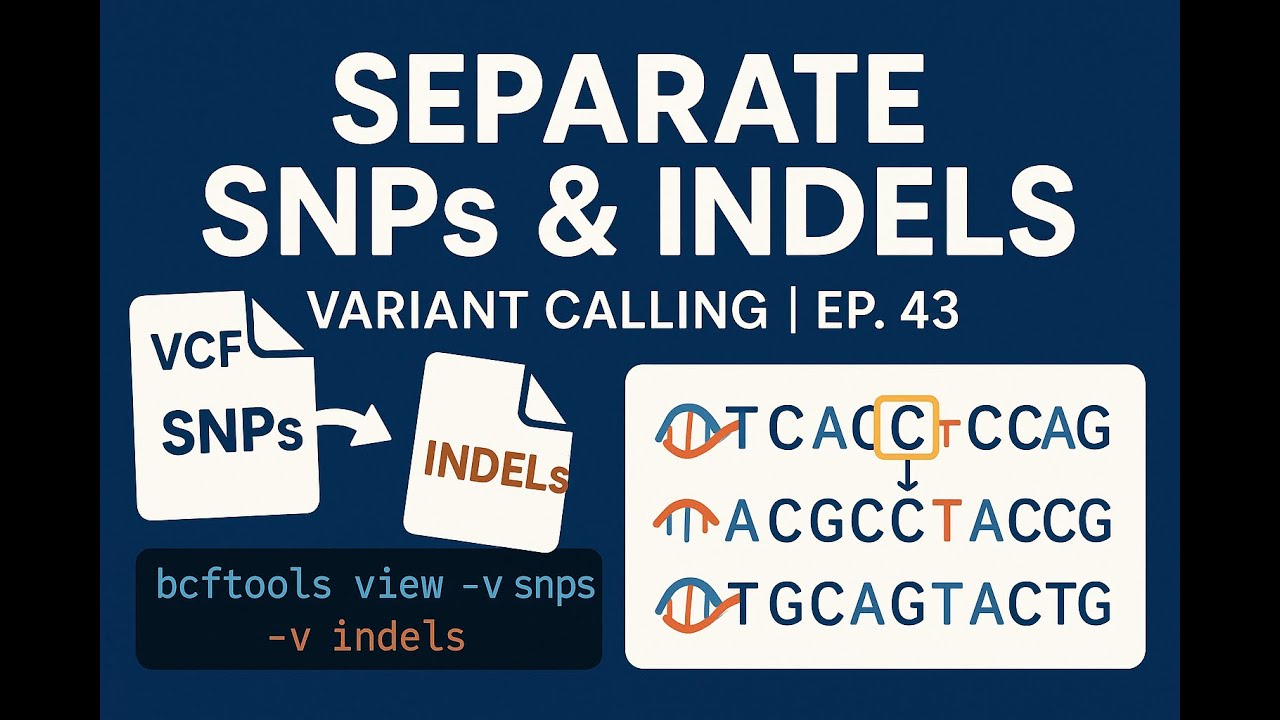 Separate SNPs & Indels from VCF | Variant Calling Data Processing | Ep. 43