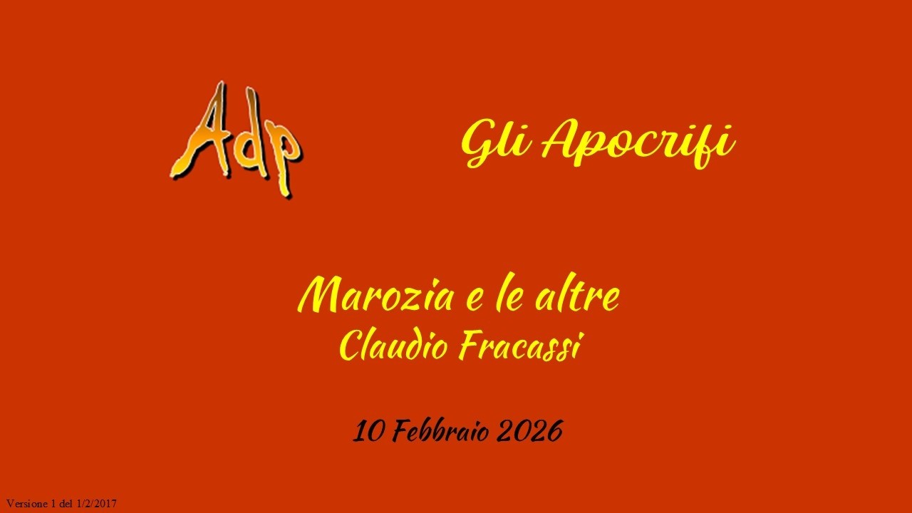 Claudio Fracassi presenta: Marozia e le altre