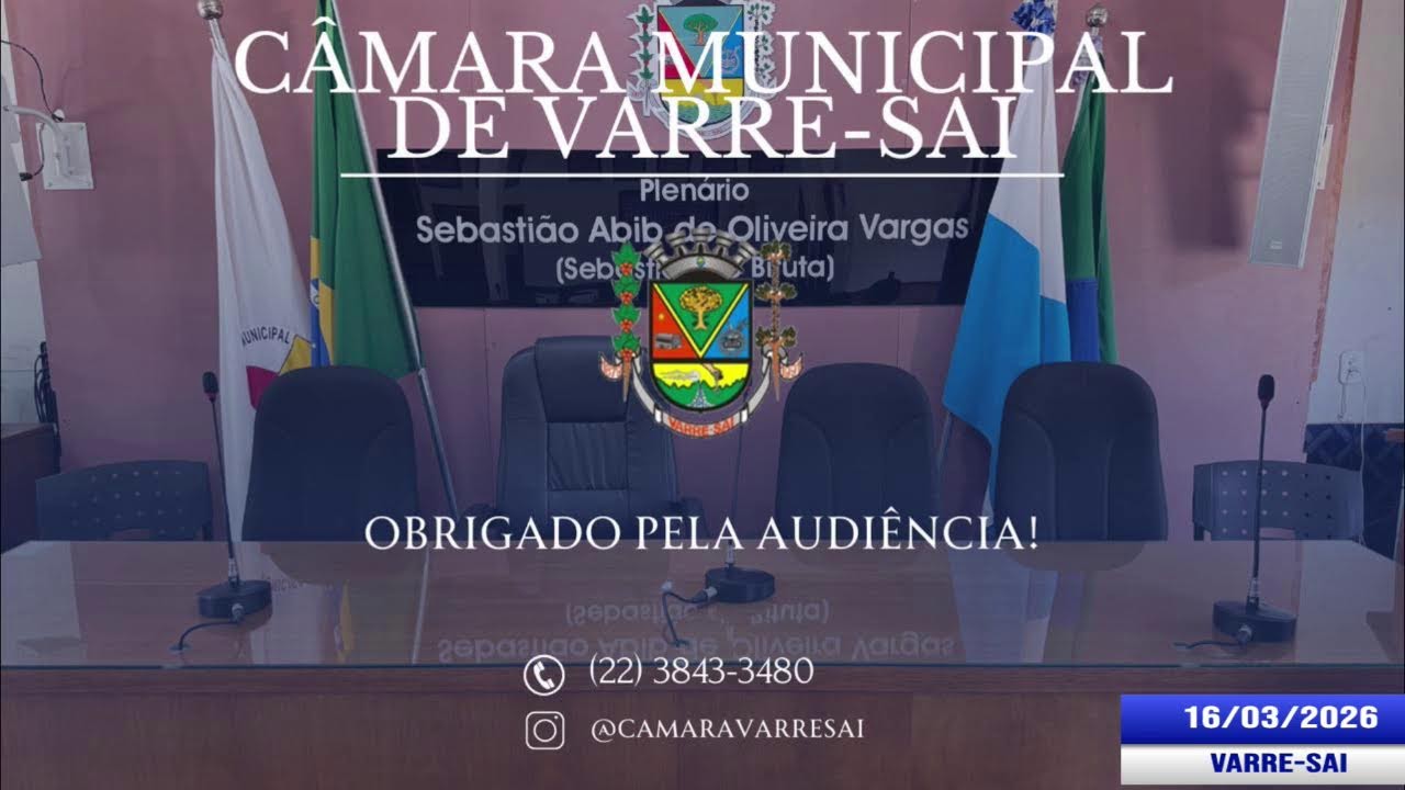 Transmissão ao vivo da 6ª Reunião do 1º Periodo Ordinário do ano de 2026. - 16/03/2026