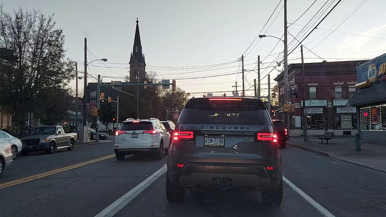 Driving from Pittston to Forty Fort, Pennsylvania