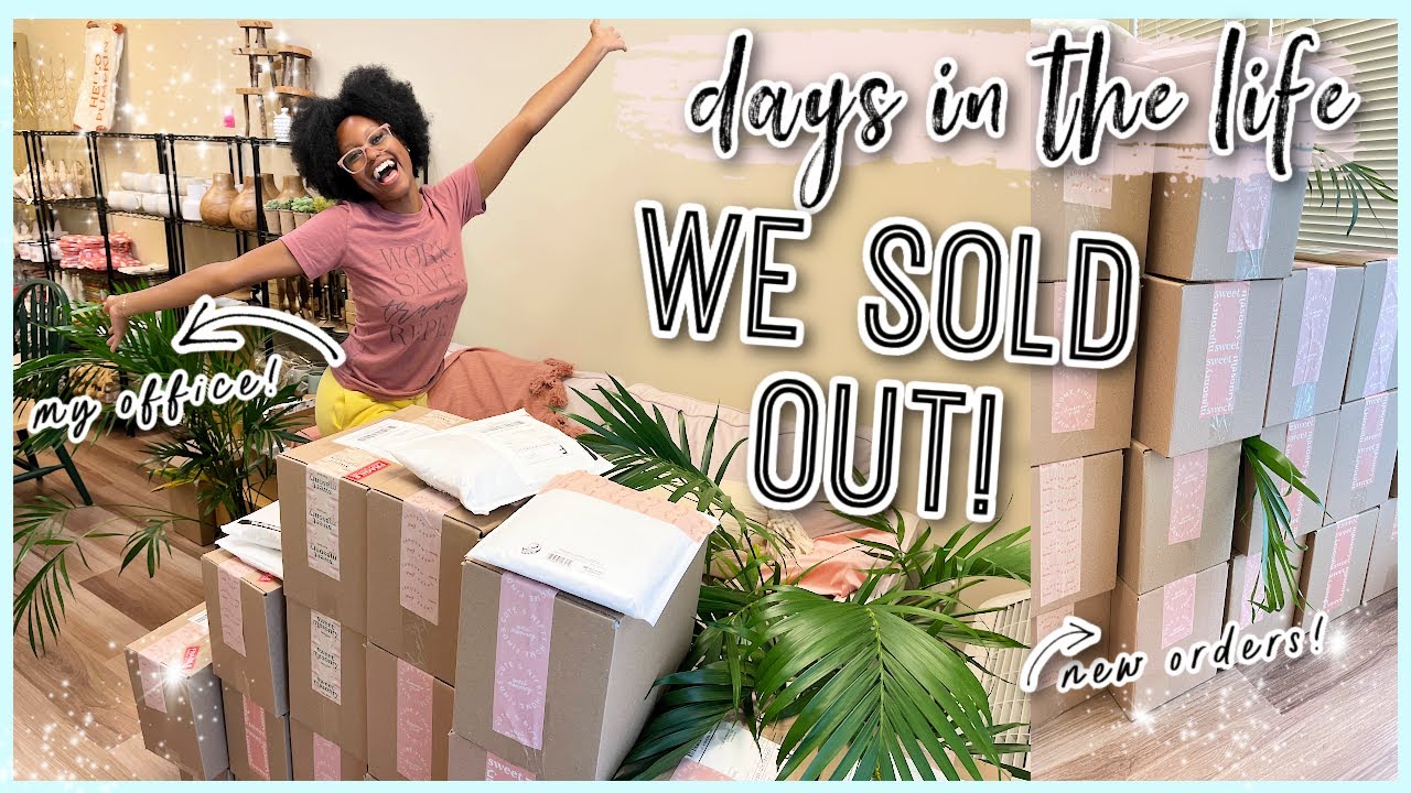 I LAUNCHED MY SMALL BUSINESS & WE SOLD OUT!| Packing Orders, Product Photoshoot, Unboxing Inventory