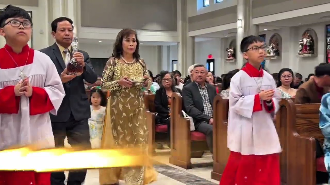 Thánh  lễ kỉ niệm 50 năm thành hôn A C Vũ Đức Tiến tại GX CTTĐVN . TX Houston 12-28-2025