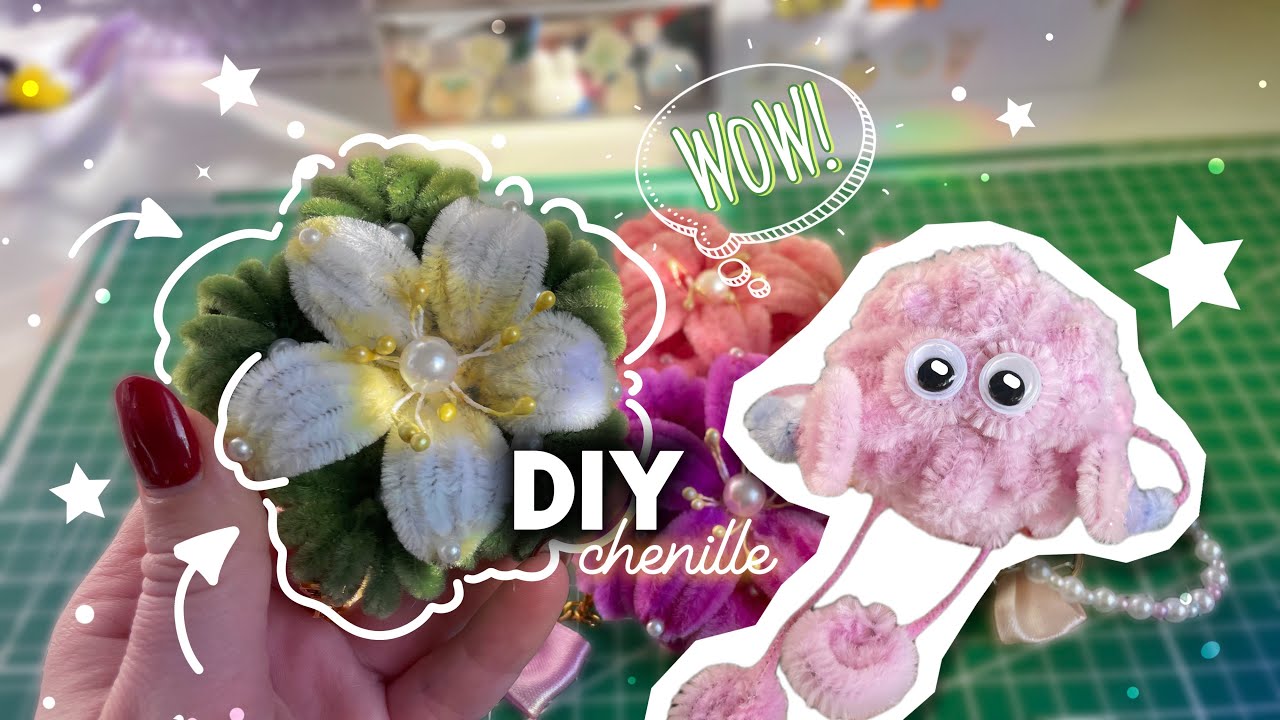 DIY chenille - “Lilia” keychain made of wire
