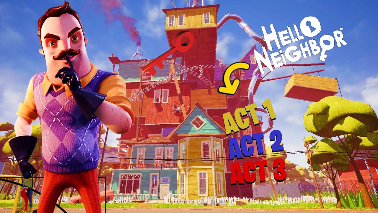 How to Beat Hello Neighbor acts one through three| part 1!
