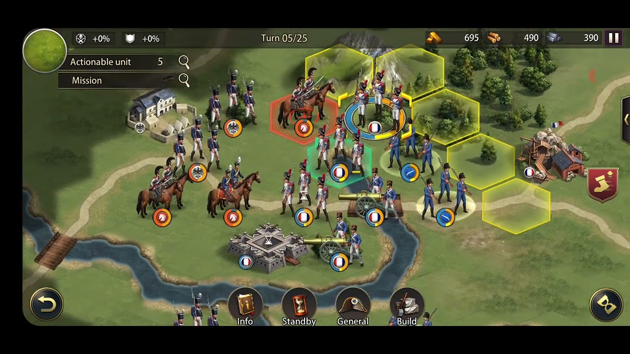 Grand War France lvl 9 (Battle of Aurstradt easy) No generals no extra units 