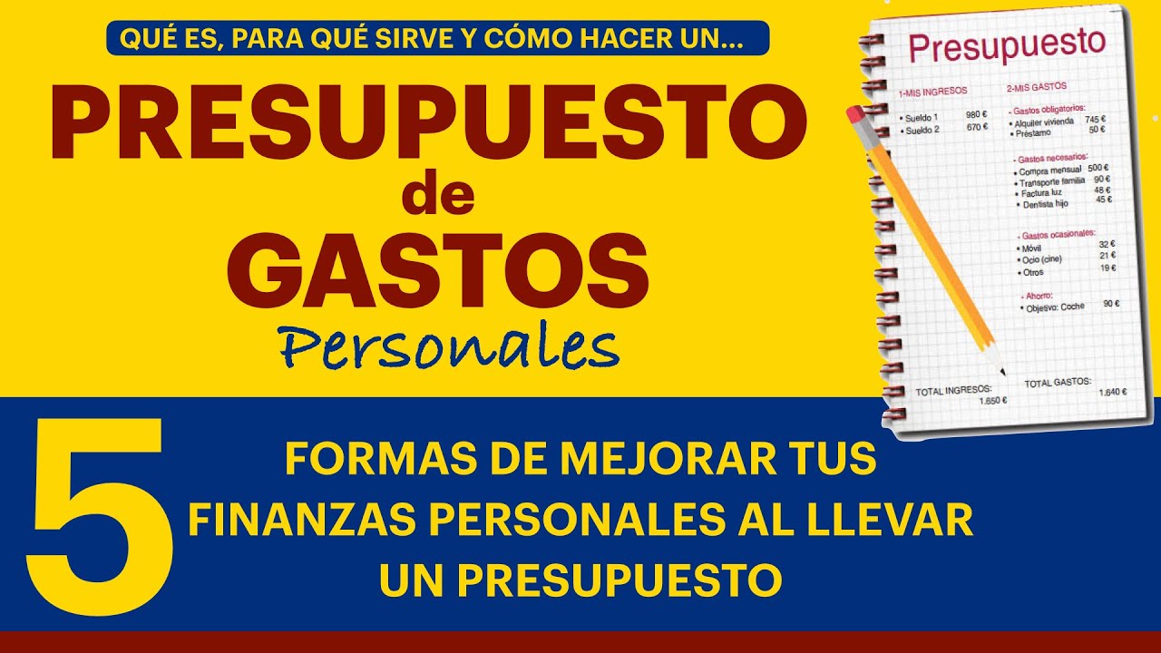PRESUPUESTO DE GASTOS PERSONALES 2023 | PARA QIE SIRVE Y CÓMO HACERLO