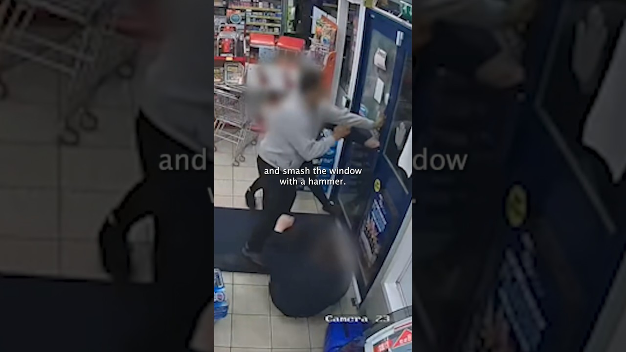Brave staff defend shop from an attempted robbery