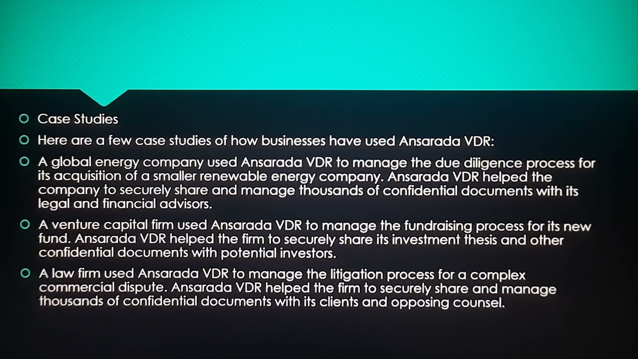 Ansarada Virtual Data Room Reviews: A Comprehensive Guide