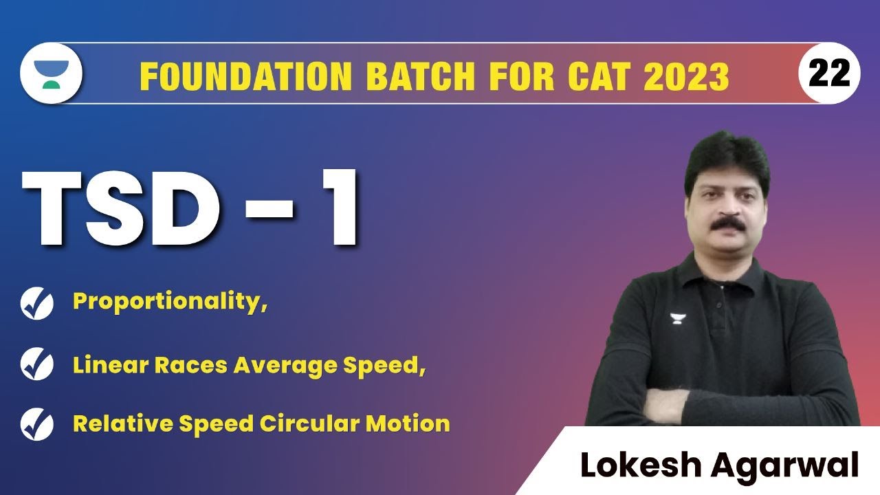 Time, Speed and Distance-1| Proportionality, Linear Races, Average & Relative Speed | Lokesh Agarwal