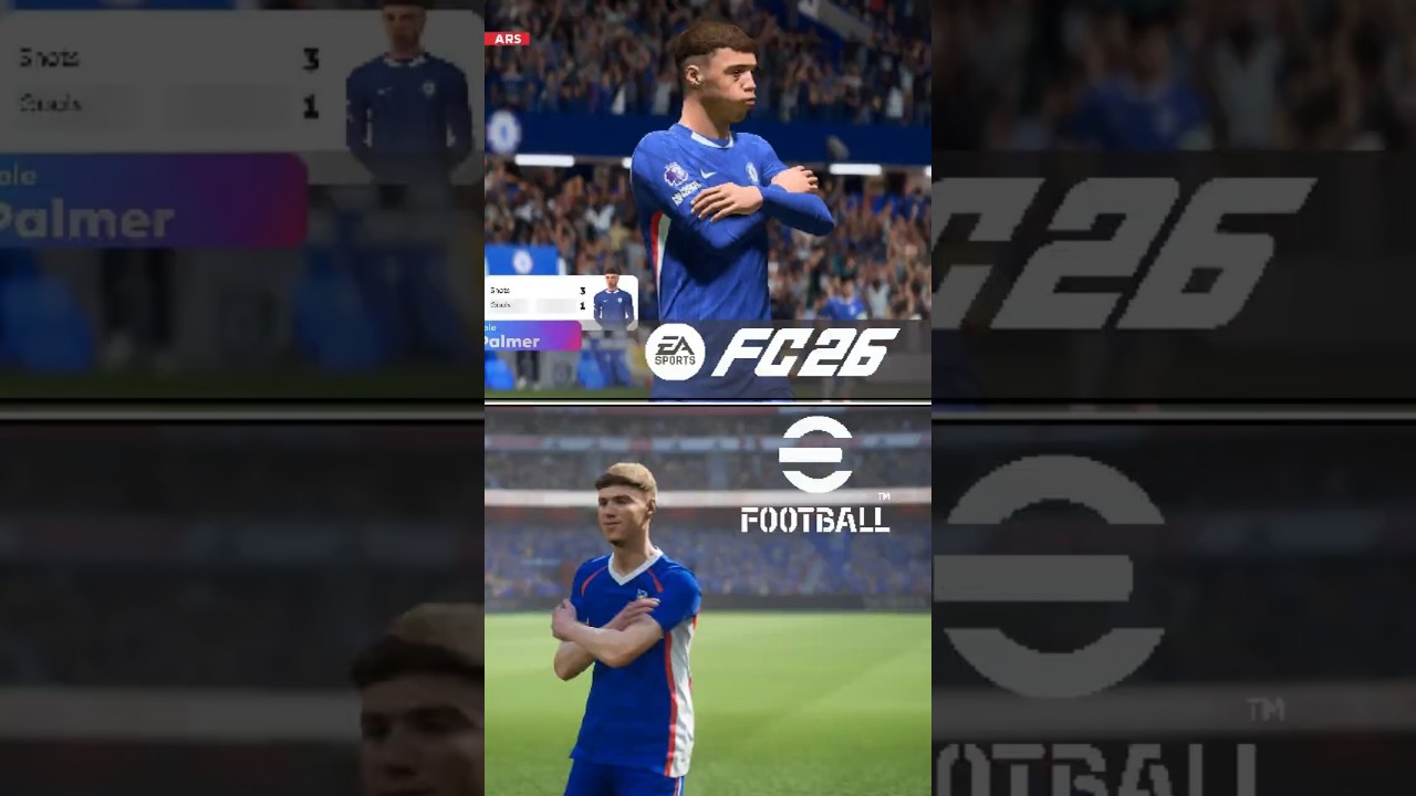 eFootball 🆚 EA FC 26 Selebrasi Cole Parmer🔥#Shorts #colepalmer #eFootball2026 #eafc26