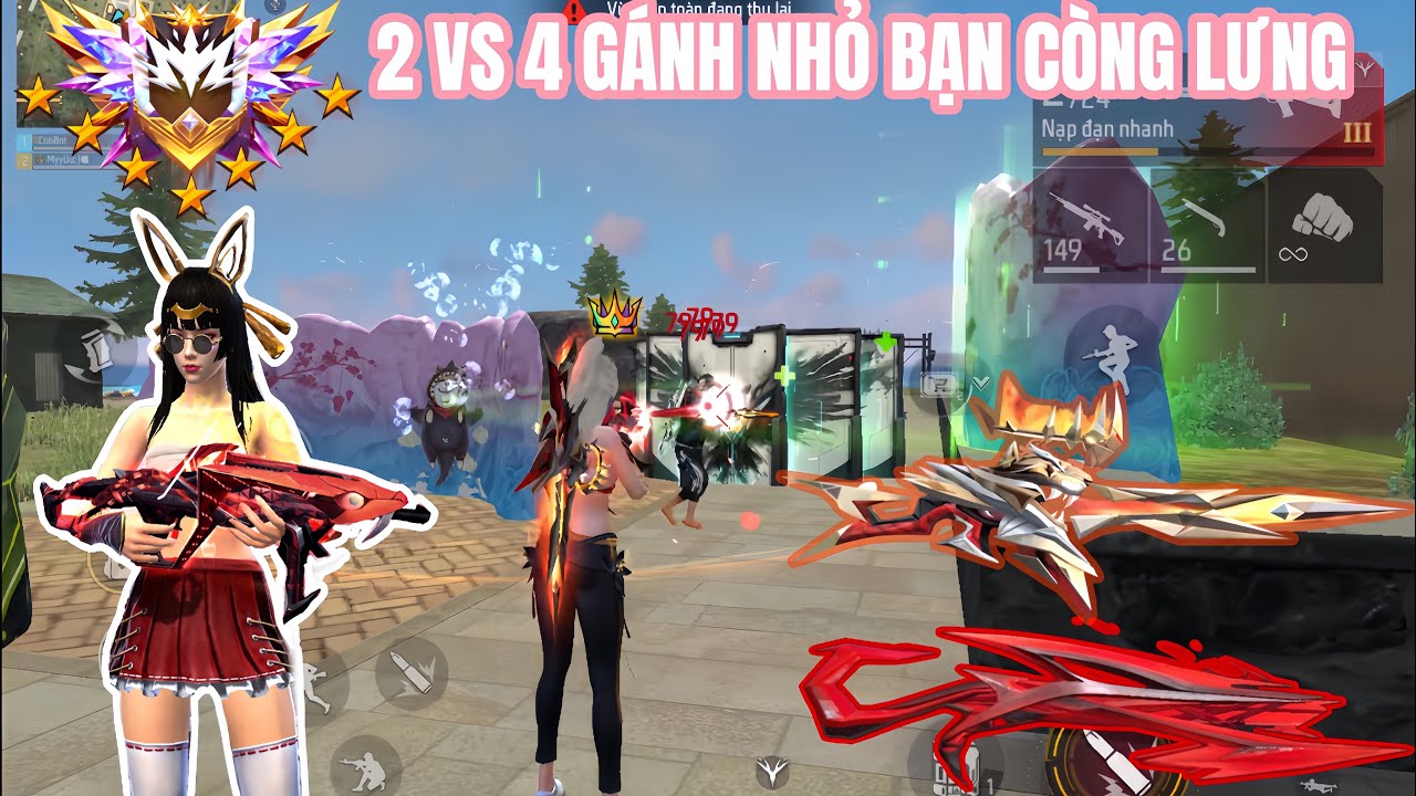 MyyÚu Solo Squad 2 VS 4 Cùng Nhỏ Bạn Gánh Quẹo Cái Lưng !