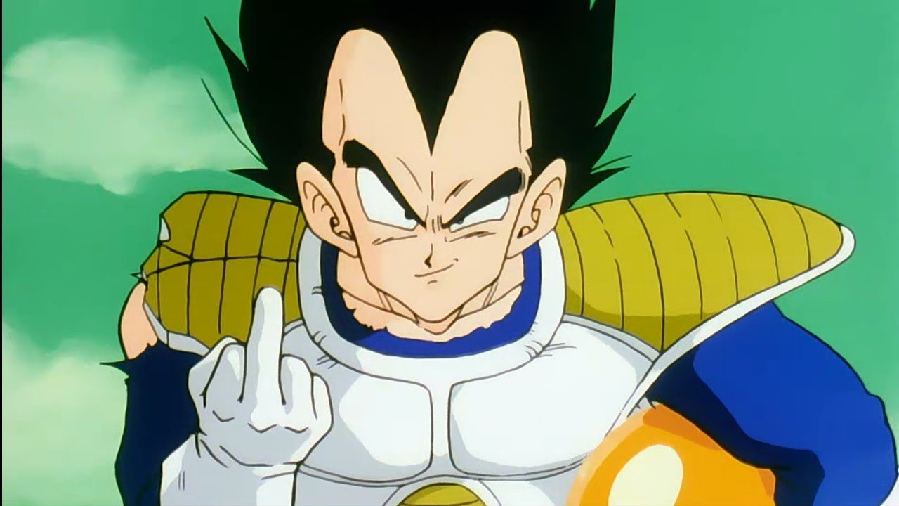 Vegeta showing Middle Finger - English vs Japanese