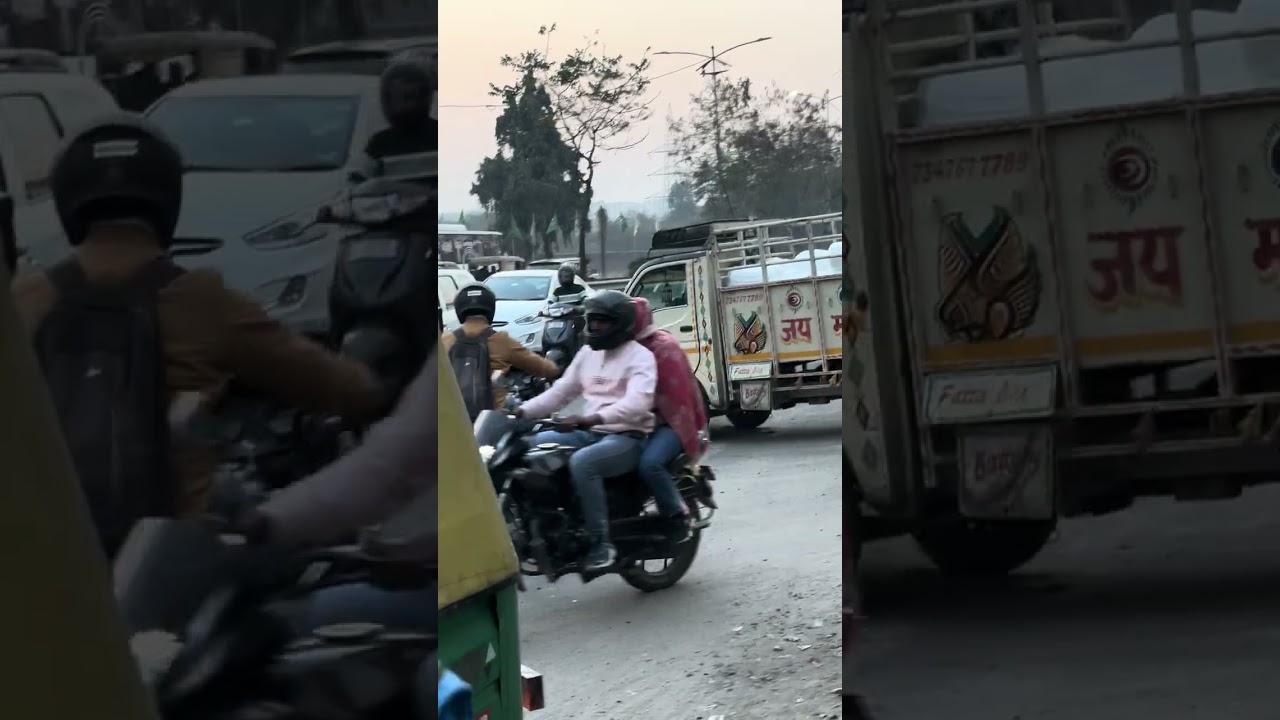 Saftey se gadi chalao karo road par bhid hoti hai