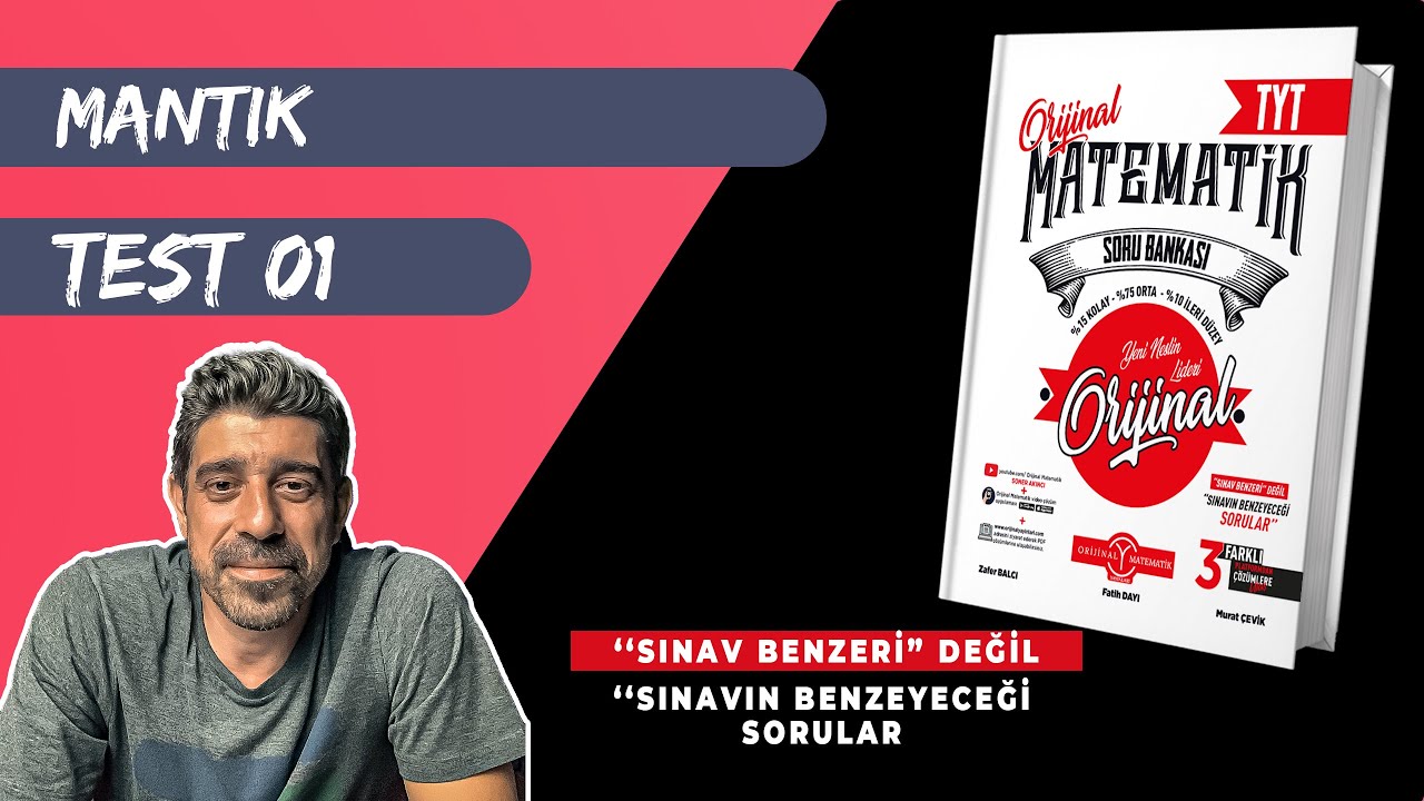 Mantık TEST 01 | ORİJİNAL TYT SORU BANKASI | #yks2024