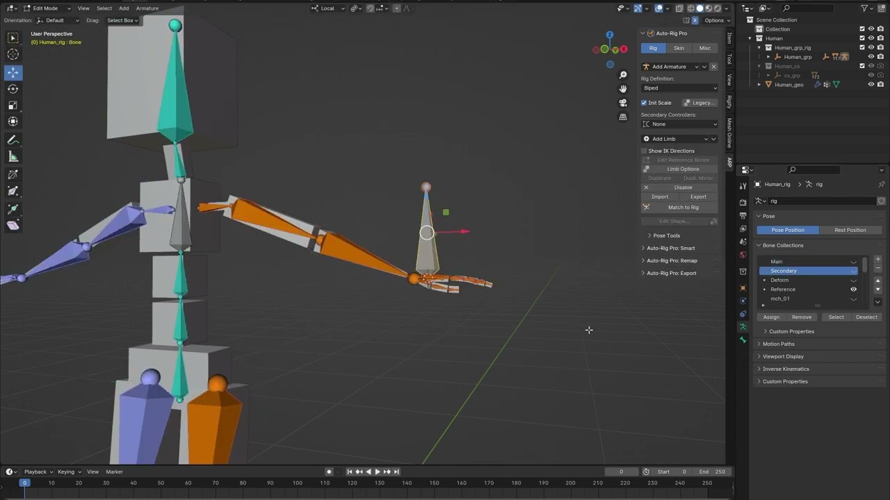 Auto-Rig Pro: Rig Library - Add Custom Bones in Blender 4