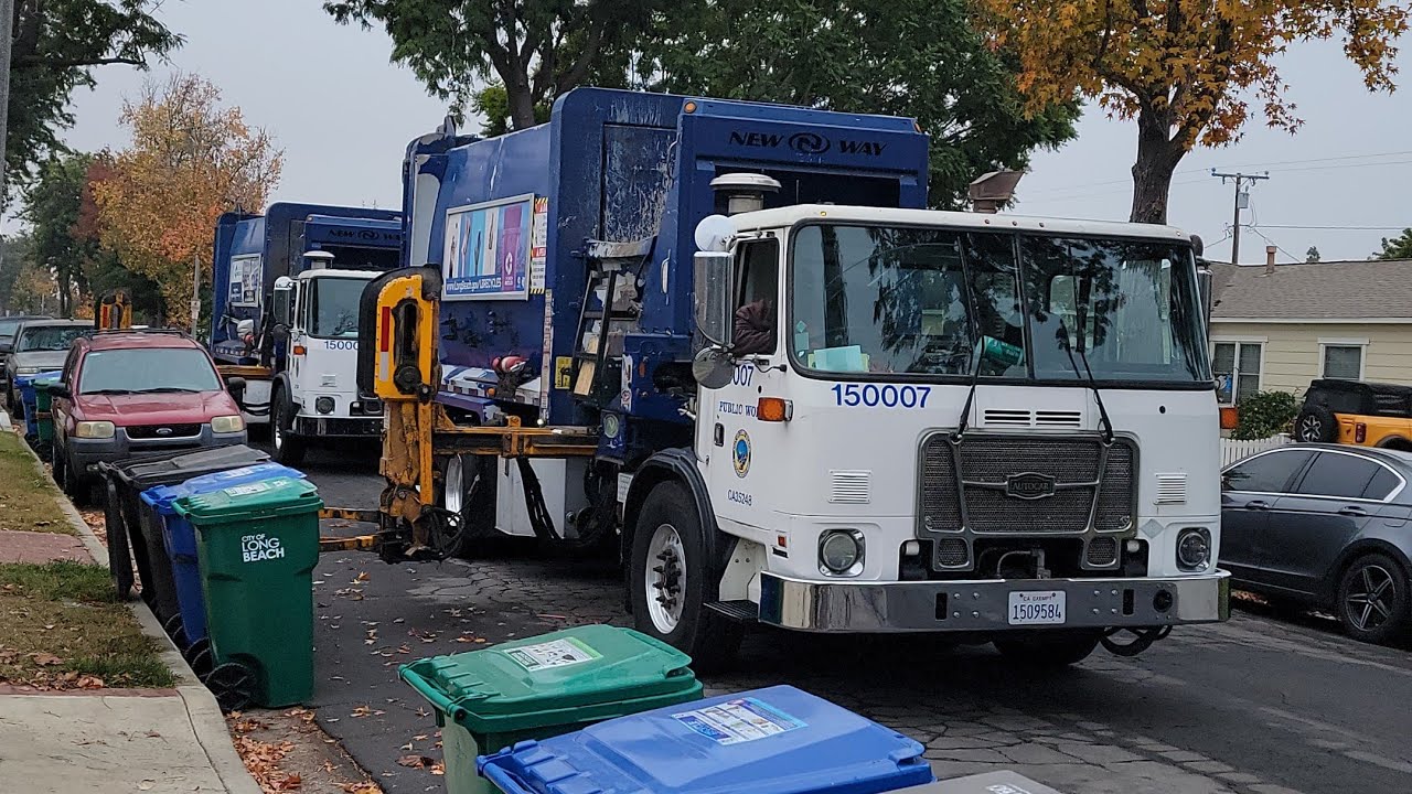 City of Long Beach: Various New Way and Amrep Garbage Trucks on Wednesday Trash and Organics!