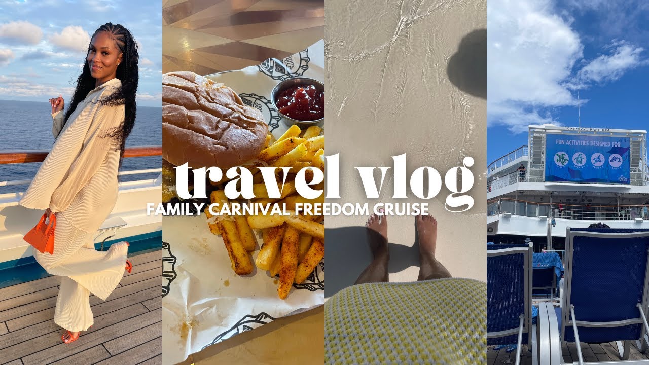 TRAVEL VLOG: First Family Vacation | carnival freedom cruise to the bahamas & bimini!