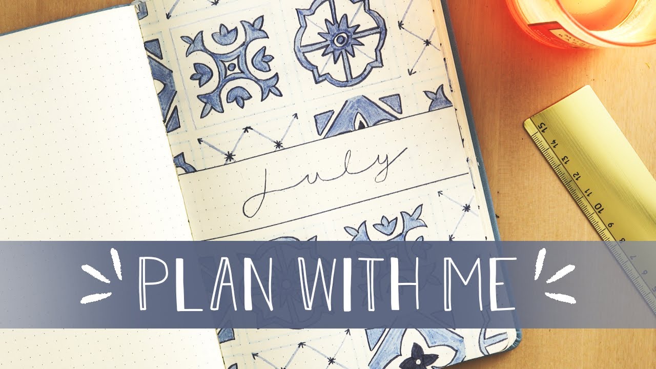 July Plan with Me | Portuguese Tiles