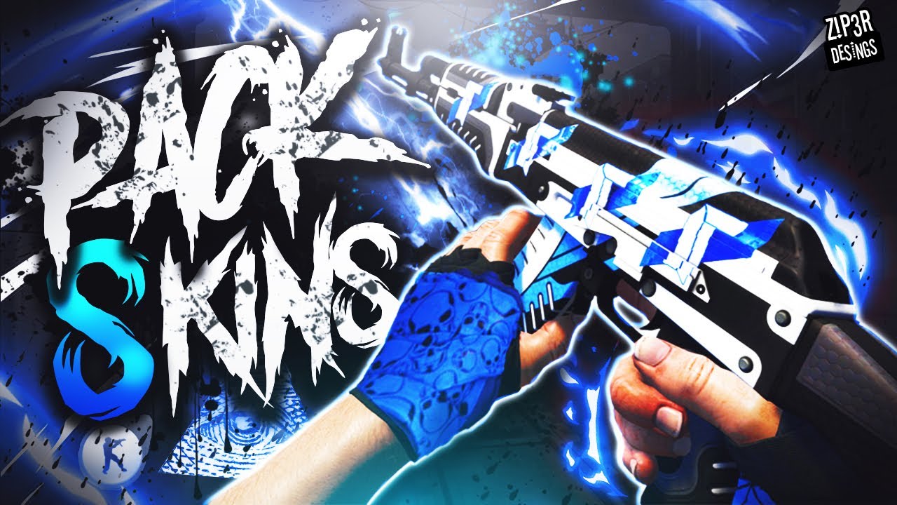 CS1.6: WRAPS COBALT SKULLS SKIN PACK DEL CSGO PARA CS 1.6 No Steam PC (GAMA BAJA) l Z!P3R
