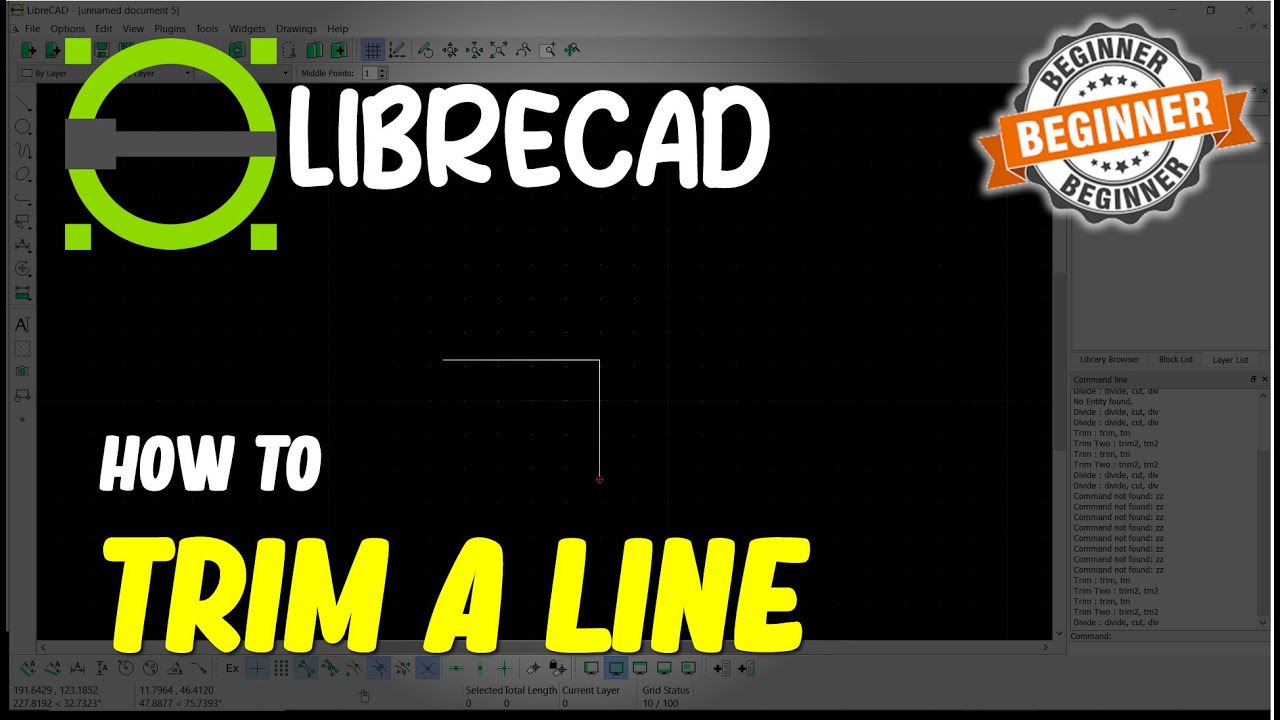 Librecad How To Trim A Line