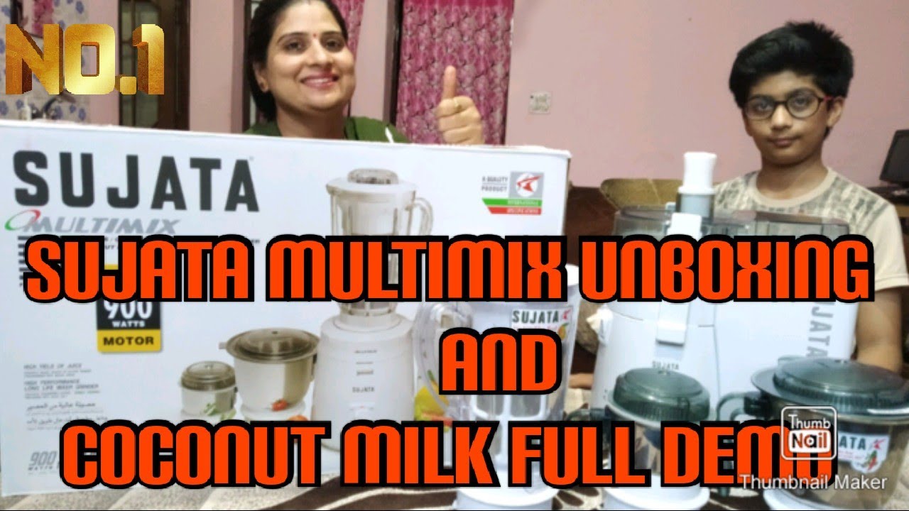 #sujata#multimix#juicer#coconutmilk    Sujata multimix unboxing and coconut milk extractor full demo