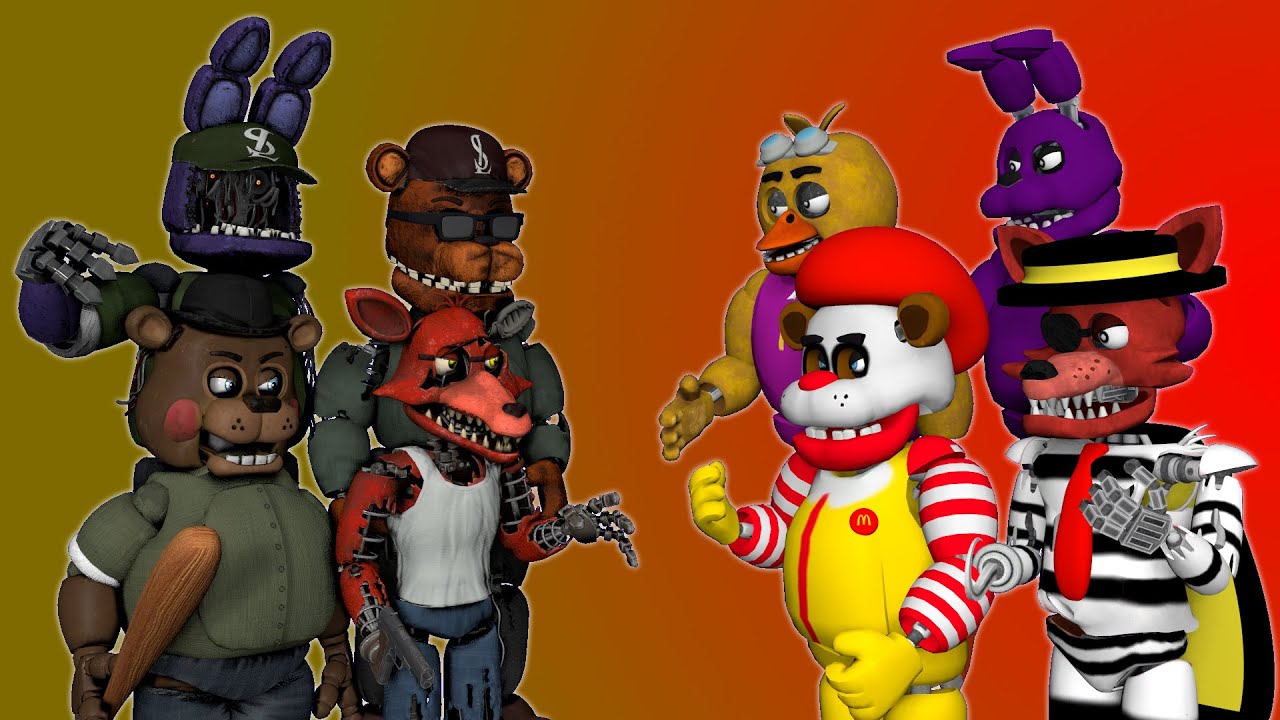 [SFM FNAF] San Andreas vs McDonald's Animatronics