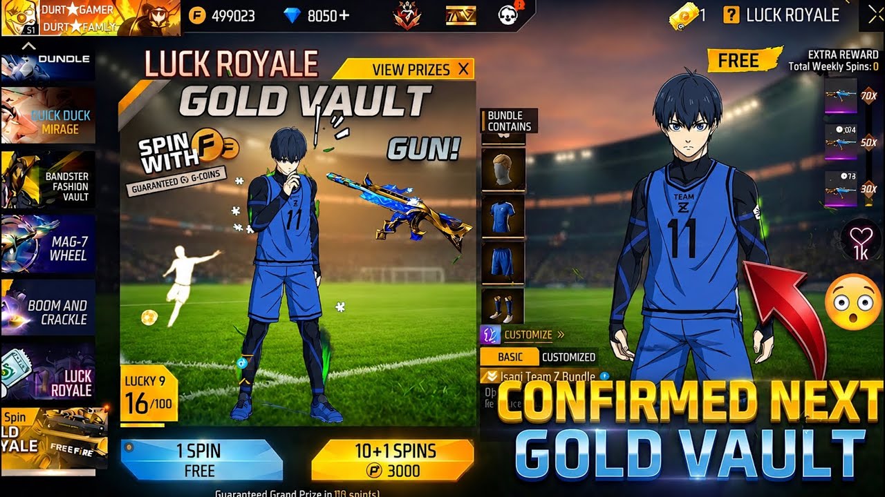 101% Confirmed Next Gold Vault Rare Bundle + Gun 😘 Next Gold Royale Free Fire | Free Fire New Event