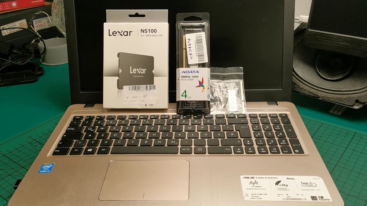 How to upgrade the RAM (memory) and HDD (storage) on an ASUS R540L laptop - full disassembly