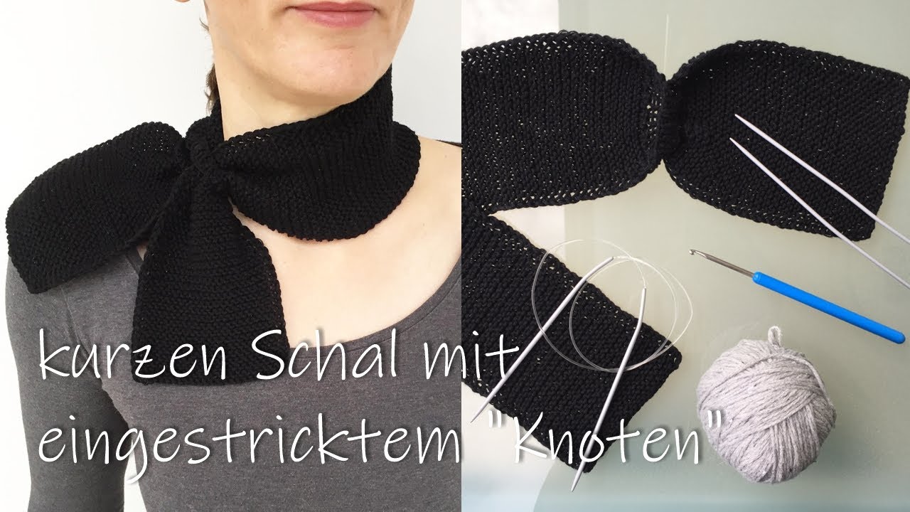 Kurzen Schal in Nickytuch-Optik stricken - Anleitung