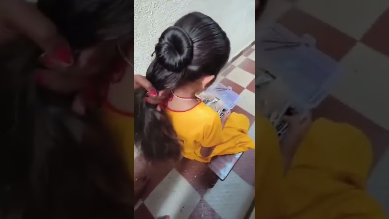 Bharatanatyam hairstyle center Knot( gantu) - Tutorial | Nrithyakuteera