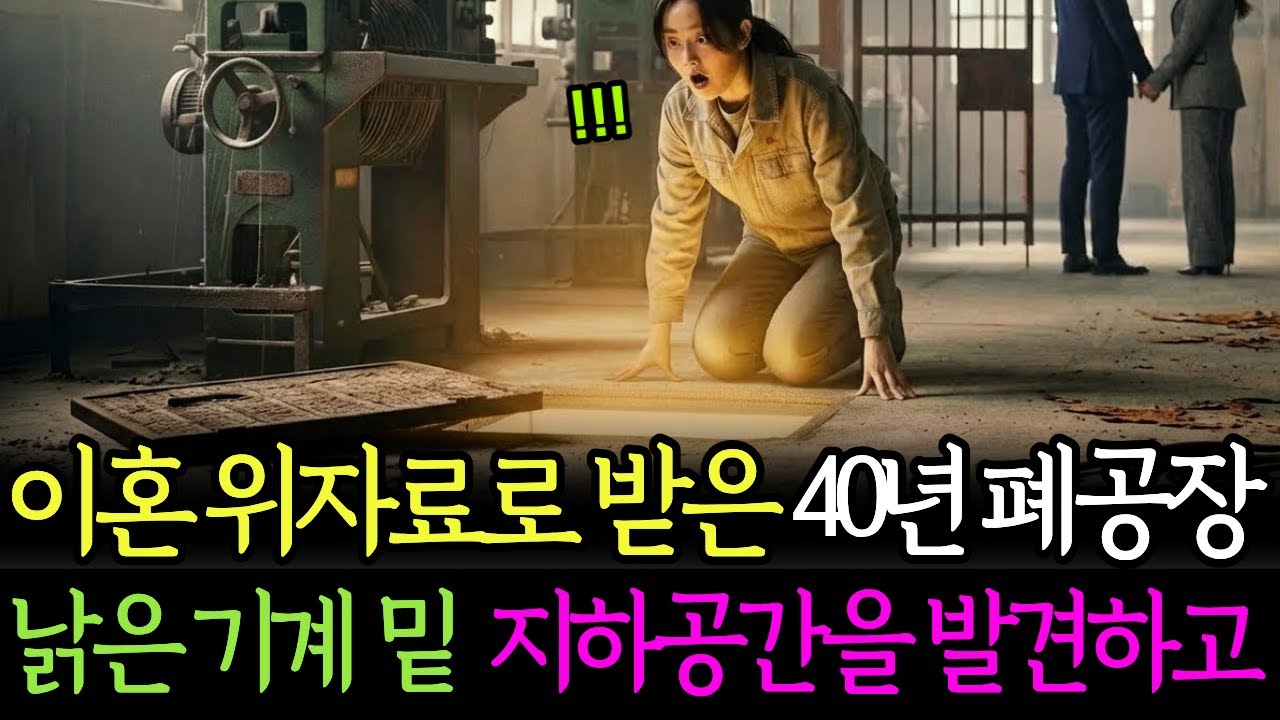 이혼 위자료로 받은 40년 폐공장, 그 지하에서 시아버지가 숨겨둔 지하공간이 별견되는데 | 오디오북 | 감동사연 | 막장사연 | 인생사연 | 라디오사연