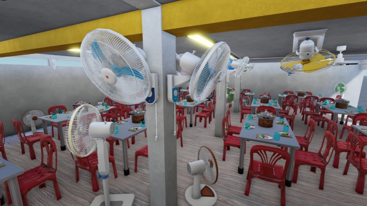 Very Many Fan Display In Food Stalls - Roblox Fans