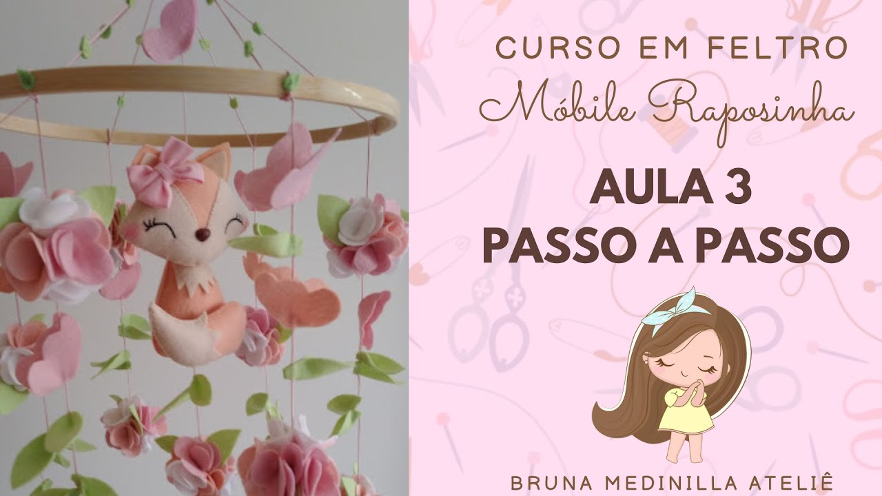 MOLDE GRATUITO - Curso Guirlanda Raposinha - Aula 3 PASSO A PASSO