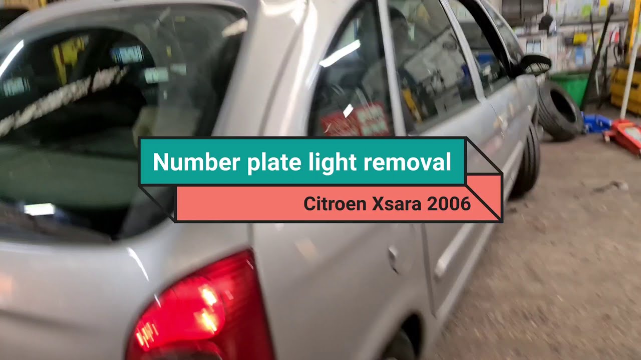как заменить лампу подсветки номерного знака на Citroen Xsara Full HD 1080p