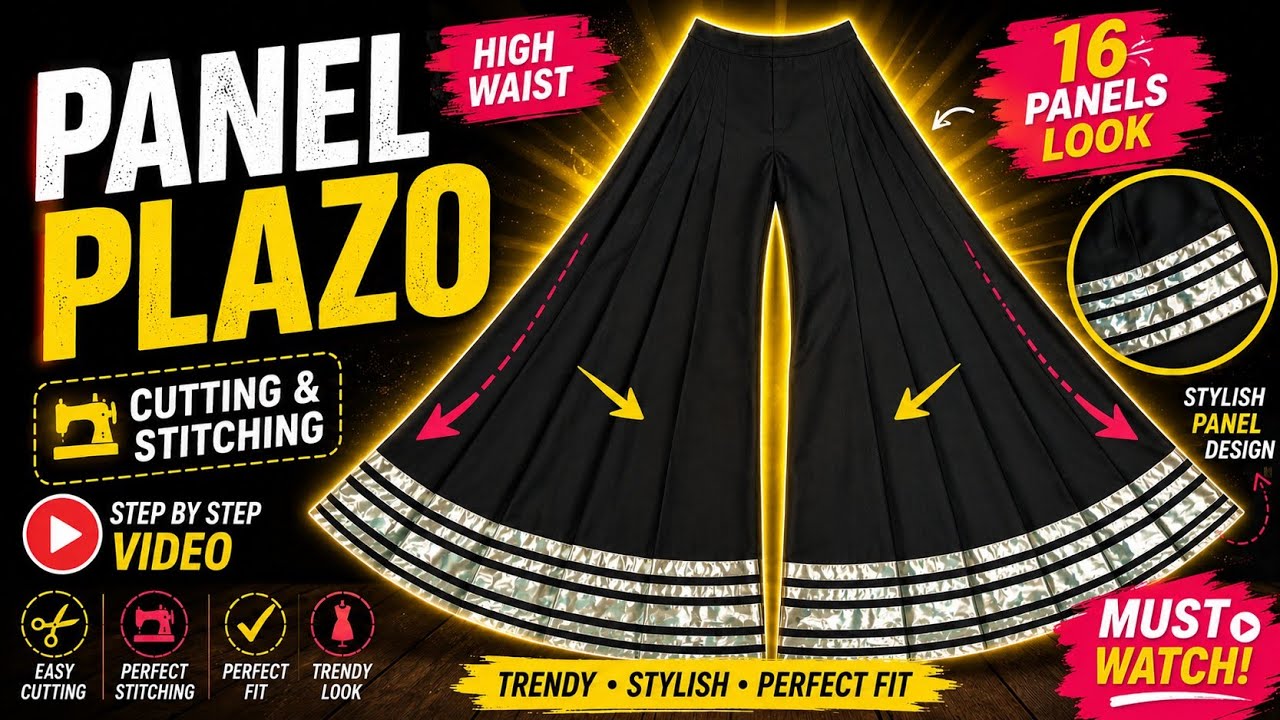 16 Panel Plazo Ka Secret Formula 🤫 Full Gher Guaranteed | Eid Special🌙 
