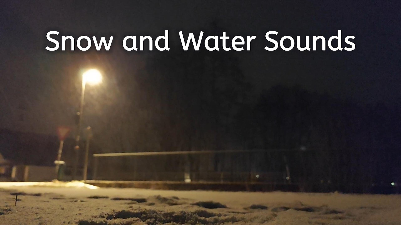 🌊😴🌨️ 30 minutes water sounds and gentle snow fall for sleep | Nature ASMR
