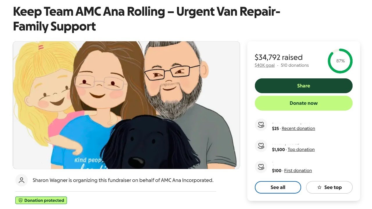 Update - Keep Team AMC Ana Rolling – Urgent Van Repair & Family Support
