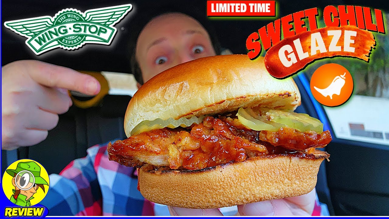 Wingstop&reg; Sweet Chili Glaze Chicken Sandwich Review 🌶️🐔🥪 New Flavor! 🤩 Peep THIS Out! 🕵️&zwj;♂️