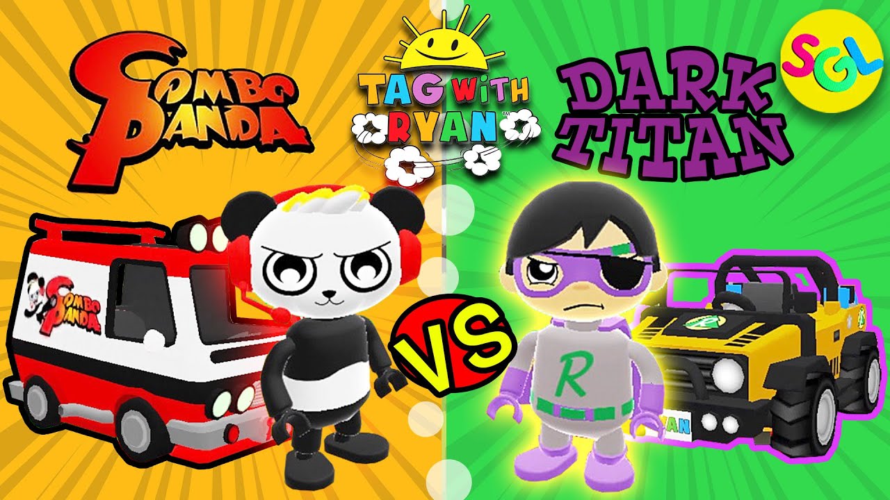 Combo Panda VS Dark Titan Race! | Tag with Ryan Ryan's World Game App | Smiles Giggles Laughs