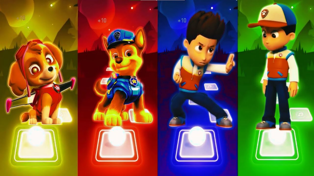 Marshall VS Paw Patrol VS Ryder VS Rubble - Tiles Hop EDM Rush8