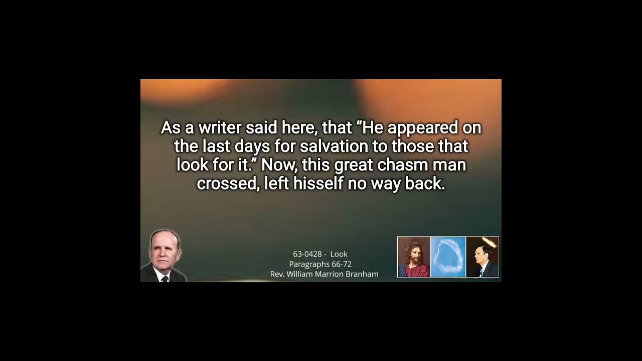 Bro. Branham golden nuggets about the Word Lord Jesus Cjrisy. 