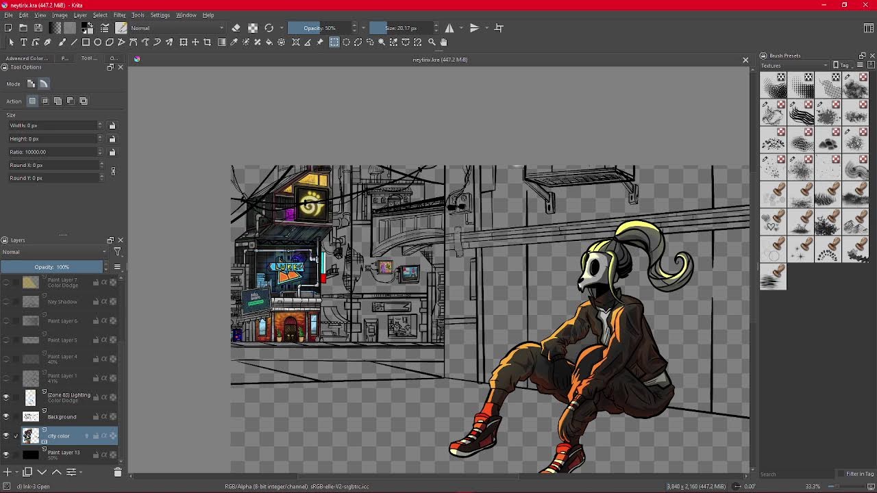 drawing in krita
