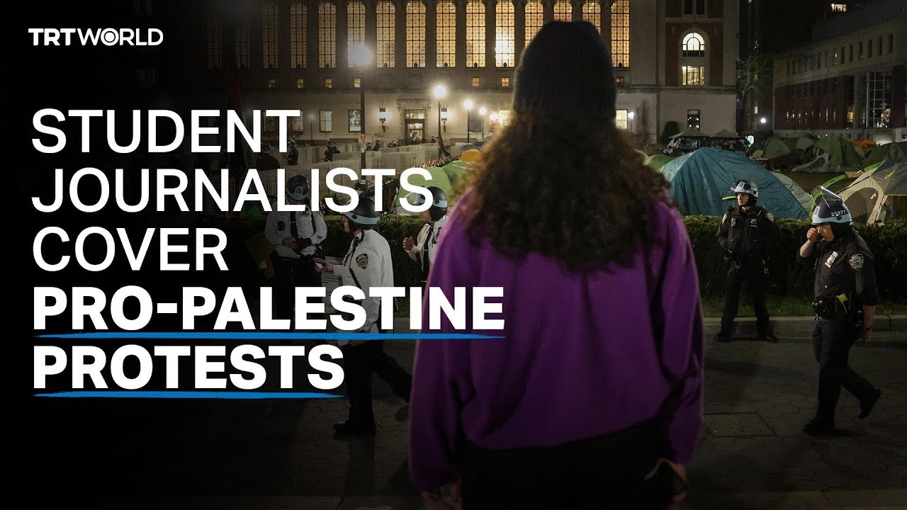 Student journalists at Columbia University document the pro-Palestine protests