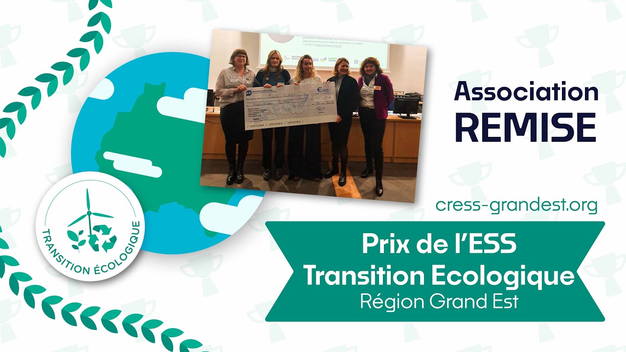LAUREAT PRIX ESS 2023 GRAND EST - Catégorie Transition Ecologique - REMISE