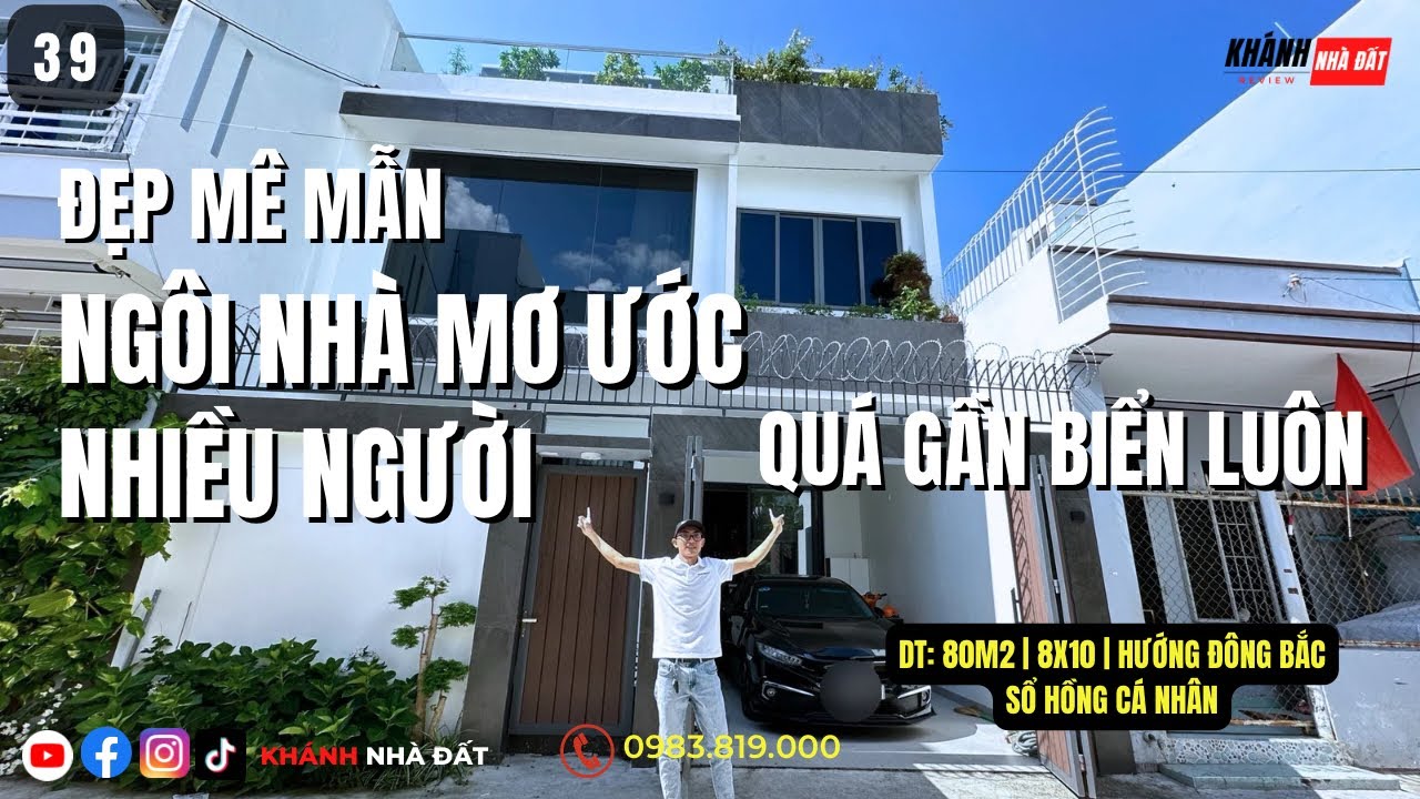 Nhà Phố Gần Biển Nha Trang | 3 Tầng 8x10 Phong Cách Hiện Đại niềm mơ ước của nhiều người [ Đã Bán]