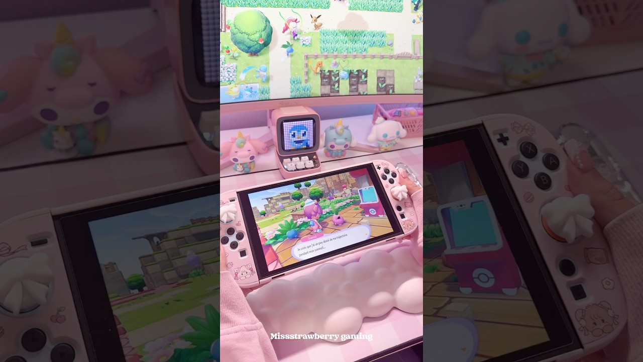 Where are my girl playing Pokopia ? 👀🌸 #pokopia #pokemon #cozygames #nintendoswitch2 #desksetup